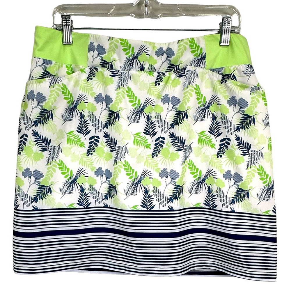 Tee Time Love Athletic Hawaiian Stripe Golf Skort Skirt Size Large